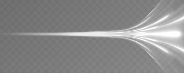 Aufkleber - Light white bright white line swirl effect. Glowing white semicircle on isolated background. Vector illustration stream of fresh wind png.	
