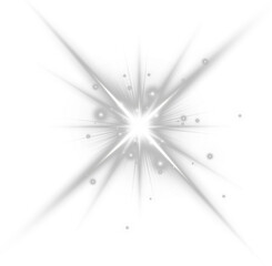 Wall Mural - white lens shine spark, star sunlight vector, sparkle effect, stadium spotlight, light abstract, png
