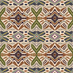 Poster - Fancy fabric linen, blended with washed coat surface tile jacquard texture digital printing pattern design. Yarns for sports style. 
