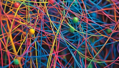 Poster - Abstract Colorful Neural Network Representation with Multicolored Wires : Generative AI