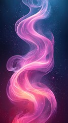 Poster - Colorful swirling smoke patterns create a mystical atmosphere in dark background