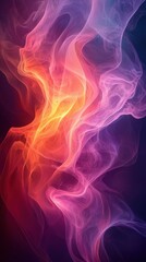 Poster - unique colorful abstract art showcasing vibrant swirling shapes against a dark background