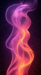 Poster - colorful swirling smoke blends in a vibrant display of light against a dark background