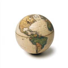 Poster - A globe with the continents of North America and South America on it