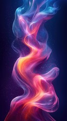 Poster - Colorful swirls of light create an ethereal atmosphere in a dark cosmic backdrop