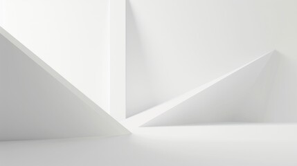 Wall Mural - abstract minimalist white geometric composition