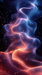 Poster - Swirling cosmic colors blend together creating a vibrant abstract rendering of space phenomena