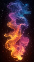 Poster - colorful cosmic swirl captures the essence of celestial beauty in a mesmerizing dance of light and c