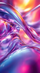 Poster - Colorful abstract swirls create a dynamic visual experience in vibrant hues