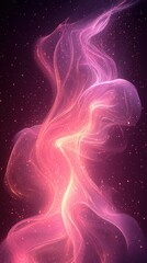 Poster - Pink and purple swirling abstract cloud with glowing light effects in a dark cosmic background