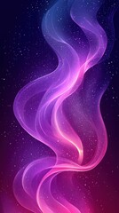 Poster - colorful abstract waves swirl in a cosmic background with a blend of pink, purple, and blue hues
