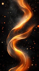 Poster - Abstract fiery swirls create a dynamic visual of warmth and energy in dark background
