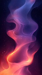 Poster - colorful abstract swirl patterns with luminous effects in dark background