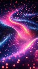 Poster - Colorful abstract light patterns create a mesmerizing cosmic landscape with vibrant trails