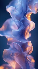 Aufkleber - Swirling translucent blue and orange patterns create a vibrant and dynamic display in artistic design