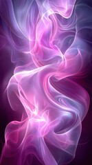 Poster - Light and shadow merge in vibrant swirling patterns of pink and purple hues