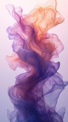 Poster - colorful abstract smoke swirling in a gradient of hues against a light background