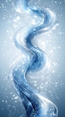Poster - swirling blue water effects with shimmering particles creating a mystical atmosphere