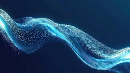 Poster - Dynamic Flow of Illuminated Binary Code in a Stream of Data Visualization