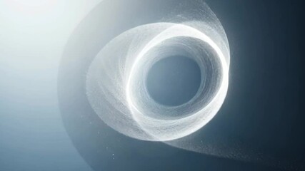 Poster - Abstract visual representation of a swirling vortex in space with luminous effects and depth