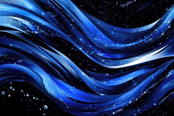Poster - A stylized blue and black background with starry night sky, suitable for various creative projects
