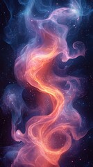 Poster - Swirling cosmic colors create a mesmerizing nebula in deep space filled with vibrant hues