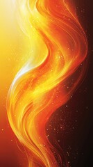 Poster - Bright swirling flames with glowing embers creating a vibrant warm atmosphere in an abstract design