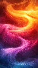 Poster - Vibrant swirls of color create a dynamic and eye-catching abstract background in shades of red, orange, pink, and blue
