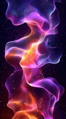 Poster - Colorful abstract swirling patterns create a captivating visual experience in a cosmic setting