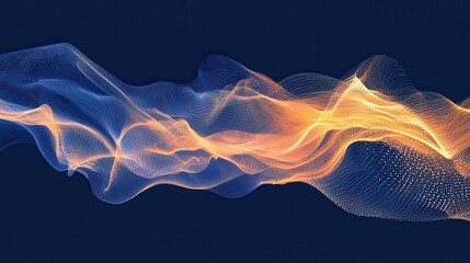 Poster - Abstract Digital River of Glowing Binary Sequences in Vibrant Colors