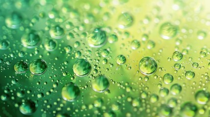 Poster - Close-up of water droplets on a window, ideal for use in illustrations about moisture, condensation, or weather