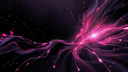 Poster - abstract background with surreal lines of cosmic energy splash . Generative AI
