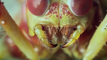 Aufkleber - Insect's facial features magnified