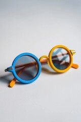 Poster - A pair of bright and vibrant glasses placed on a table, ready for use