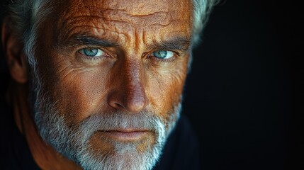 Poster - Close-up portrait of an individual with facial hair