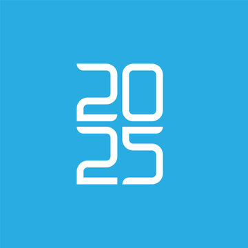 2025 typography logo design concept