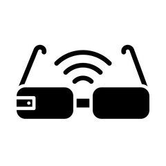 Smart Glasses glyph icon