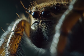 Poster - A detailed look at a spider's features, perfect for insect-related illustrations or educational materials