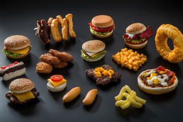 Poster - A table set with various dishes and drinks
