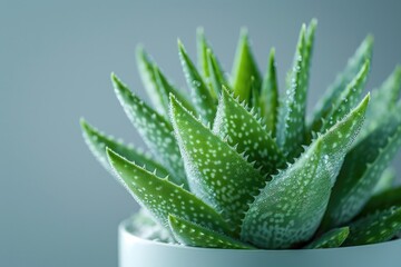 Poster - A single stem plant growing in a small ceramic pot, great for indoor or home decor use