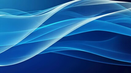 Poster - Soft Blue Waves Abstract Design for Background, Technology, and Artistic Use