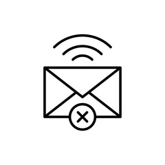 Poster - Internet down outline icons, minimalist vector illustration ,simple transparent graphic element .Isolated on white background