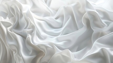 Poster - The image is white wave with a white background. The wave is very smooth and has very calming effect