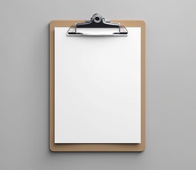 clipboard with blank white paper