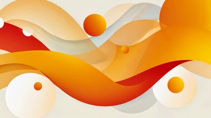 Poster - Abstract Composition with Warm Colors and Curved Shapes for Modern Artistic Backgrounds
