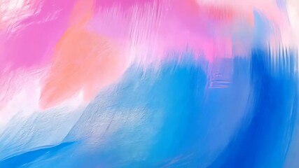 Poster - Abstract Colorful Background with Brush Strokes in Vibrant Pink, Yellow, and Blue Hues