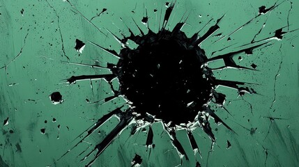 Poster - Minimalist Concept of Destruction with a Black Hole Effect on Abstract Background