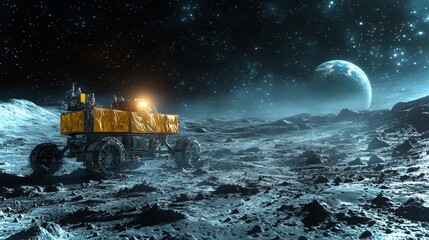 Poster - Robot installs sensor on the Moon's surface for exploration and research enhancement