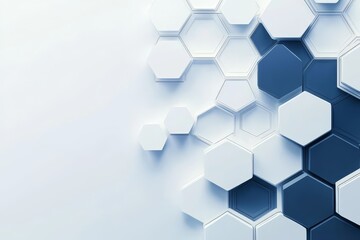 Poster - Vector banner design featuring hexagon pattern on a clean white background for visual appeal