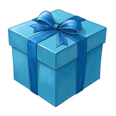 Wall Mural - blue gift box